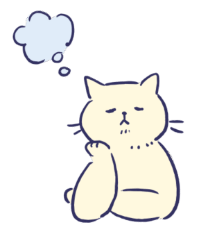 考える猫
